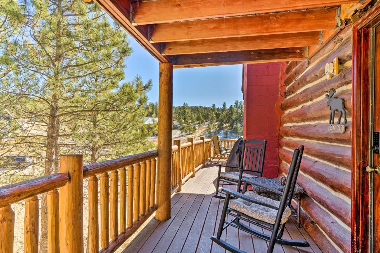 Classic Colorado Log Home With Mountain Views! Florissant エクステリア 写真
